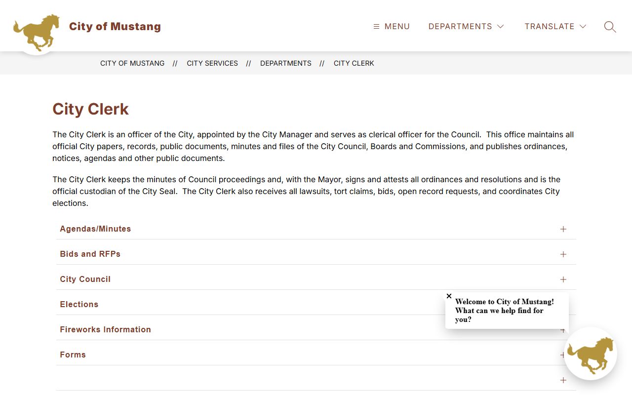 Mustang city clerk page tied to Canadian County traffic court records